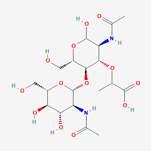 2-Acetamido-4-O-(2-acetamido-2-deoxy-beta-L-glucopyranosyl)-3-O-(1-carboxyethyl)-2-deoxy-L-glucopyranose