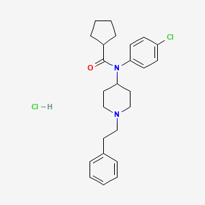 N-(4-chlorophenyl)-N-(1-phenethylpiperidin-4-yl)cyclopentanecarboxamide,monohydrochloride