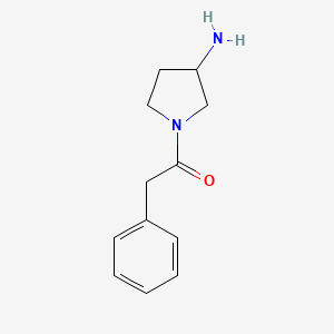 molecular formula C12H16N2O B15134474 Ethanone, 1-(3-amino-1-pyrrolidinyl)-2-phenyl- 