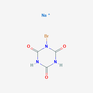 molecular formula C3H2BrN3NaO3 B15134519 Bromoisocyanuric acid monosodium salt hydrate 