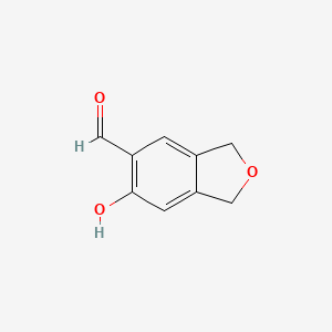 molecular formula C9H8O3 B15134529 6-Hydroxy-1,3-dihydro-2-benzofuran-5-carbaldehyde CAS No. 1555810-95-1