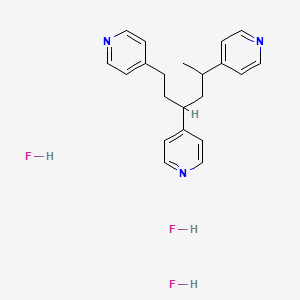 4-(1,5-Dipyridin-4-ylhexan-3-yl)pyridine;trihydrofluoride