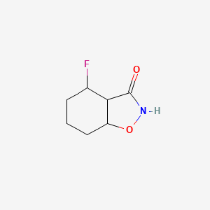 molecular formula C7H10FNO2 B15134579 4-Fluoro-3a,4,5,6,7,7a-hexahydro-1,2-benzoxazol-3-one 