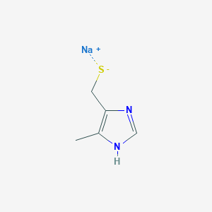 molecular formula C5H7N2NaS B15134614 sodium [(4-methyl-1H-imidazol-5-yl)methyl]sulfanide 