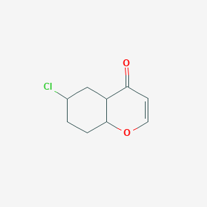 molecular formula C9H11ClO2 B15134636 6-Chloro-4a,5,6,7,8,8a-hexahydrochromen-4-one 