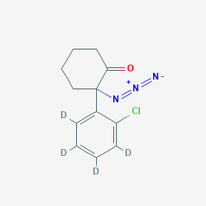 molecular formula C12H12ClN3O B1513464 2-Azido-2-(2-chloro-3,4,5,6-tetradeuteriophenyl)cyclohexan-1-one CAS No. 1336986-09-4
