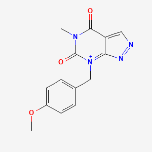 7-[(4-Methoxyphenyl)methyl]-5-methylpyrazolo[3,4-d]pyrimidin-7-ium-4,6-dione