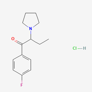 molecular formula C14H19ClFNO B15134669 1-(4-Fluorophenyl)-2-(pyrrolidin-1-yl)butan-1-one,monohydrochloride CAS No. 2749302-50-7