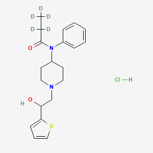 N-(1-(2-hydroxy-2-(thiophen-2-yl)ethyl)piperidin-4-yl)-N-phenylpropanamide-d5,monohydrochloride