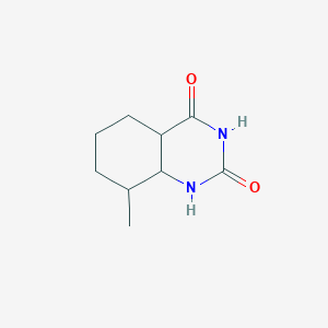 molecular formula C9H14N2O2 B15134733 8-methyl-4a,5,6,7,8,8a-hexahydro-1H-quinazoline-2,4-dione 