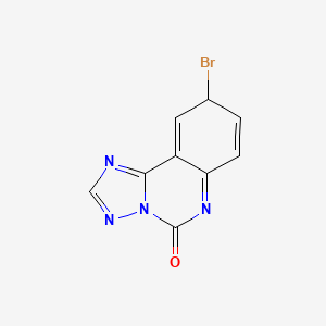 molecular formula C9H5BrN4O B15134735 9-bromo-9H-[1,2,4]triazolo[1,5-c]quinazolin-5-one 