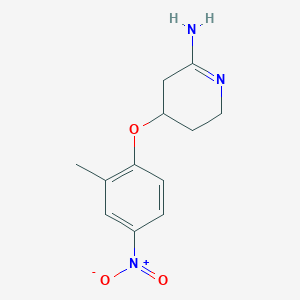 molecular formula C12H15N3O3 B15134748 4-(2-Methyl-4-nitrophenoxy)-2,3,4,5-tetrahydropyridin-6-amine 