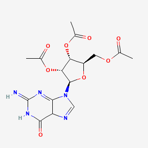 molecular formula C16H19N5O8 B15134762 [(2R,3R,4R,5R)-3,4-diacetyloxy-5-(2-imino-6-oxo-5H-purin-9-yl)oxolan-2-yl]methyl acetate 