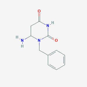 molecular formula C11H13N3O2 B15134764 6-Amino-1-benzyl-1,3-diazinane-2,4-dione 