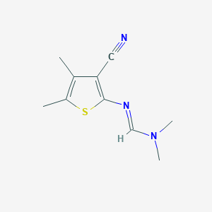 molecular formula C10H13N3S B15134781 N'-(3-cyano-4,5-dimethylthiophen-2-yl)-N,N-dimethylmethanimidamide 