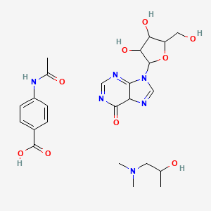 4-acetamidobenzoic acid;9-[3,4-dihydroxy-5-(hydroxymethyl)oxolan-2-yl]-5H-purin-6-one;1-(dimethylamino)propan-2-ol