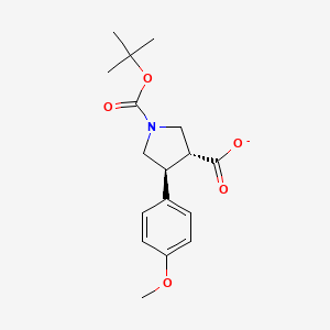 1-[(tert-Butyl)oxycarbonyl]-4-(4-methoxyphenyl)pyrrolidine-3-carboxylic acid