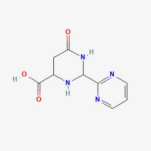 molecular formula C9H10N4O3 B15134882 6-Oxo-2-pyrimidin-2-yl-1,3-diazinane-4-carboxylic acid 