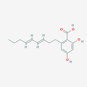 molecular formula C16H20O4 B15134910 Benzoic acid, 2,4-dihydroxy-6-(3E,5E)-3,5-nonadien-1-yl- 