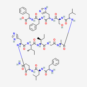 molecular formula C76H108N18O16 B15134945 H-Phe-Leu-Gln-His-Ile-Ile-Gly-Ala-Leu-Ser-His-Phe-Phe-OH 