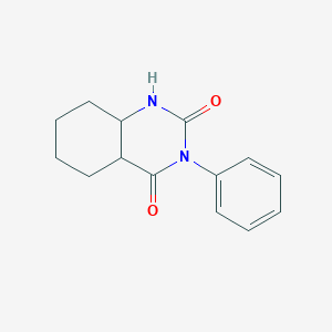 molecular formula C14H16N2O2 B15135020 3-phenyl-4a,5,6,7,8,8a-hexahydro-1H-quinazoline-2,4-dione 