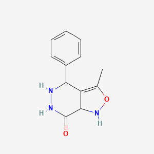 molecular formula C12H13N3O2 B15135030 3-methyl-4-phenyl-4,5,6,7a-tetrahydro-1H-[1,2]oxazolo[3,4-d]pyridazin-7-one 