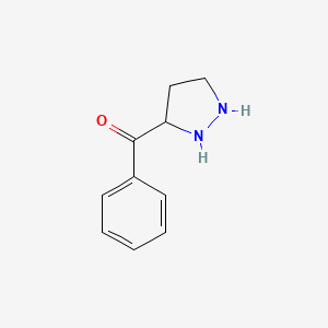 molecular formula C10H12N2O B15135041 Phenyl(pyrazolidin-3-yl)methanone 