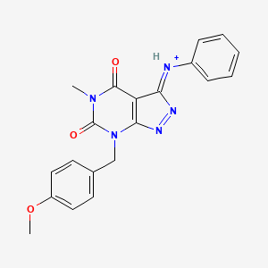 [7-[(4-Methoxyphenyl)methyl]-5-methyl-4,6-dioxopyrazolo[3,4-d]pyrimidin-3-ylidene]-phenylazanium