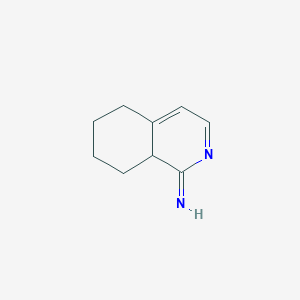 molecular formula C9H12N2 B15135102 6,7,8,8a-tetrahydro-5H-isoquinolin-1-imine 