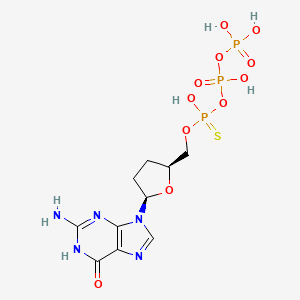 molecular formula C10H16N5O11P3S B15135166 ddGTP|AS 