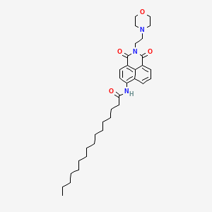 N-[2-(2-morpholin-4-ylethyl)-1,3-dioxobenzo[de]isoquinolin-6-yl]hexadecanamide