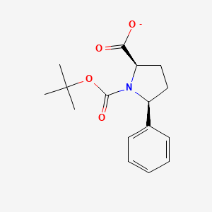 1,2-Pyrrolidinedicarboxylic acid, 5-phenyl-, 1-(1,1-dimethylethyl) ester, (2R,5S)-