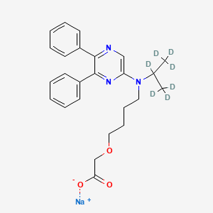 Sodium;2-[4-[(5,6-diphenylpyrazin-2-yl)-(1,1,1,2,3,3,3-heptadeuteriopropan-2-yl)amino]butoxy]acetate