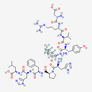 molecular formula C62H89N17O14 B15135392 Angiotensin I-13C5,15N (human, mouse, rat) 