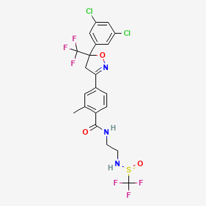 molecular formula C21H17Cl2F6N3O3S B15135409 GABA receptor Antagonist 1 