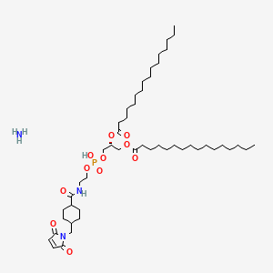 azane;[(2R)-3-[2-[[4-[(2,5-dioxopyrrol-1-yl)methyl]cyclohexanecarbonyl]amino]ethoxy-hydroxyphosphoryl]oxy-2-hexadecanoyloxypropyl] hexadecanoate