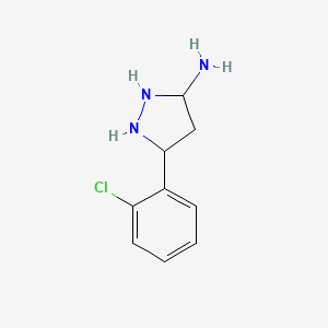 5-(2-Chlorophenyl)pyrazolidin-3-amine