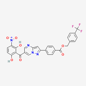 [4-(trifluoromethyl)phenyl]methyl 4-[6-(2,6-dihydroxy-3-nitrobenzoyl)pyrazolo[1,5-a]pyrimidin-2-yl]benzoate