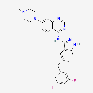 molecular formula C27H25F2N7 B15135501 Trk-IN-28 