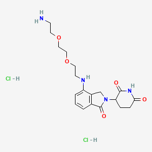 molecular formula C19H28Cl2N4O5 B15135508 Lenalidomide 4'-PEG2-amine dihydrochloride 