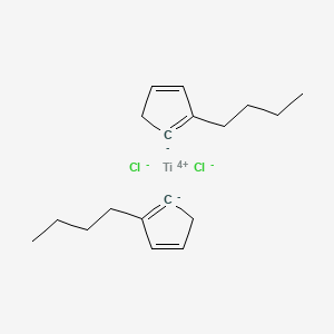 molecular formula C18H26Cl2Ti B1513551 Titanium(4+) chloride 2-butylcyclopenta-1,3-dien-1-ide (1/2/2) CAS No. 73364-20-2