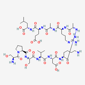 molecular formula C49H85N15O18 B15135542 H-Ser-Pro-Ser-Val-Asp-Lys-Ala-Arg-Ala-Glu-Leu-OH 