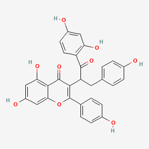 3-[1-(2,4-Dihydroxyphenyl)-3-(4-hydroxyphenyl)-1-oxopropan-2-yl]-5,7-dihydroxy-2-(4-hydroxyphenyl)chromen-4-one