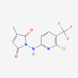 1-[[6-chloro-5-(trifluoromethyl)pyridin-2-yl]amino]-3-methylpyrrole-2,5-dione