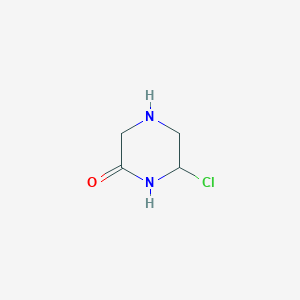 molecular formula C4H7ClN2O B15135561 6-Chloropiperazin-2-one 