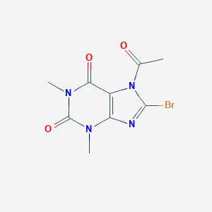 B151356 7-Acetyl-8-bromo-1,3-dimethylpurine-2,6-dione CAS No. 133512-95-5