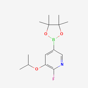 molecular formula C14H21BFNO3 B1513560 2-Fluoro-3-isopropoxypyridine-5-boronic acid pinacol ester 