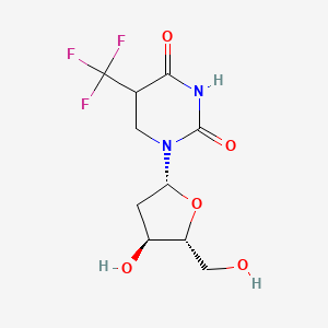 molecular formula C10H13F3N2O5 B15135607 1-[(2R,4S,5R)-4-hydroxy-5-(hydroxymethyl)oxolan-2-yl]-5-(trifluoromethyl)-1,3-diazinane-2,4-dione 