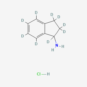 molecular formula C9H12ClN B15135618 1,2,2,3,3,4,5,6,7-Nonadeuterioinden-1-amine;hydrochloride 