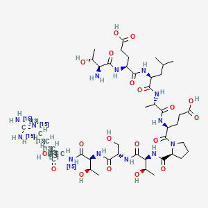 molecular formula C45H77N13O19 B15135620 TELAEPTSTR-(Arg-13C6,15N4) 